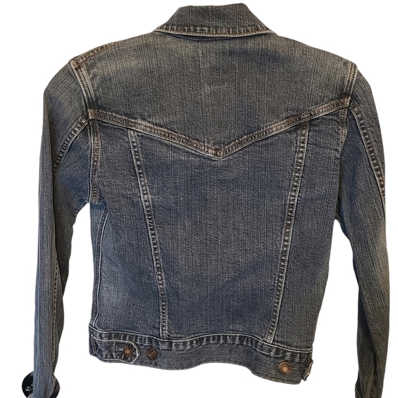 GAP Women's Blue Button Down Denim Jean Jacket Medium Wash Size XS - Picture 3 of 6
